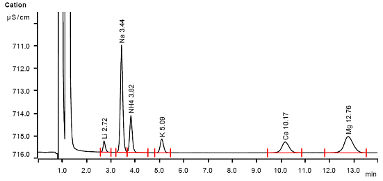 양이온 Chromatogram