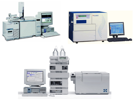 GC(가스 크로마토그래피), GPC, LC/MS의 기기